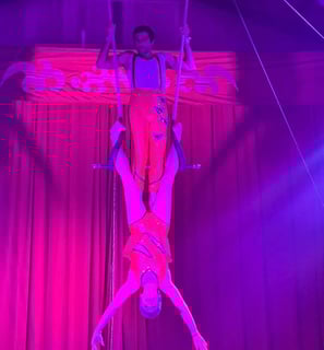 Tânia e Gustavo no Aerial Celebration Experience
