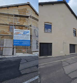 Restauration d’une façade en pisé à Bourgoin-Jallieu – Civan Frères Façade