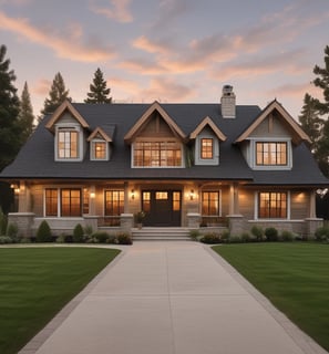 a modern house with a large glass window