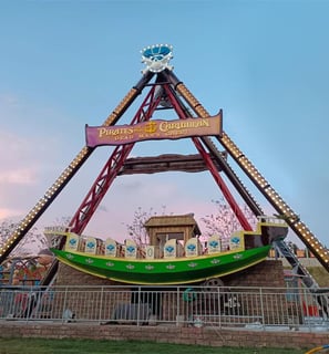 a large 36p Pirate Ship structure with a large triangle shaped structure