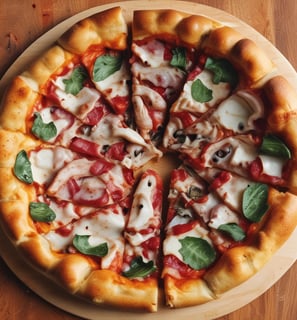 A pizza with a unique black crust topped with melted cheese, mushrooms, and herbs is placed on a white plate. The setting includes a round, empty bowl with a spiral design, a partial view of a smartphone displaying the time as 3:59, and a pair of keys on a terrazzo-style table.