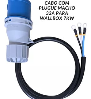 Cabo Para Wallbox Plugue 32a Carregador Carro Elétrico