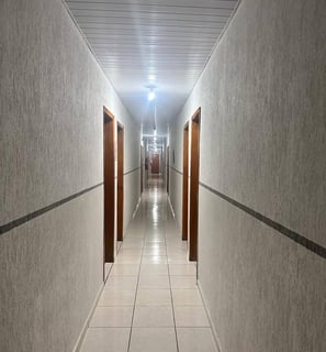 corredor de acesso aos quartos