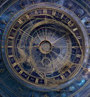 a clock with a clock on it's face