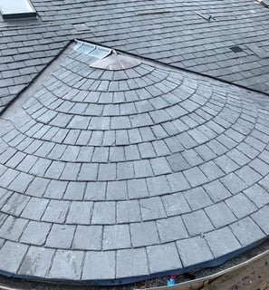 expertly installed slate roof with led work capping