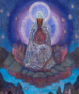 La madre del Mundo pintura de  Nicolas Roerich