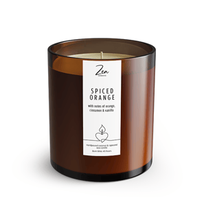 Spiced Orange Scented Amber Jar Candle