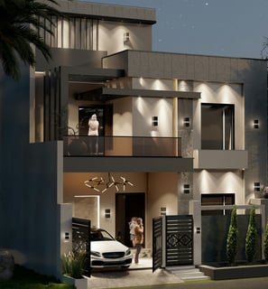 Anteproyecto tipo render para remodelación de una vivienda familiar de dos pisos