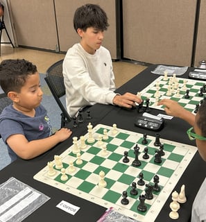 Kids focused and concentrated during the Vegas Chess Coach Tournament for Beginners