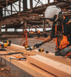 Man Performing Carpentry work