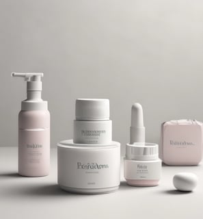 A collection of skincare products labeled 'Pharmaceris A' is arranged neatly on a white surface against a plain background. The products include bottles and tubes designed for moisturizing and sensitive skin care.