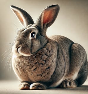 Flemish Giant Rabbit sitting