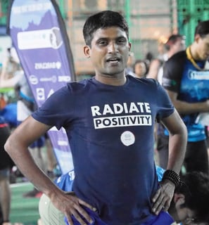 A runner encouraging a positive attitude