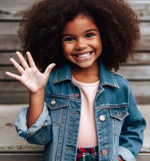 Beautiful happy 5 year old girl