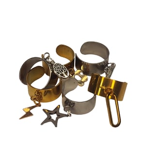 bague breloque, acier inoxydable