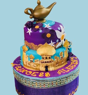 Custom cake magic lamp