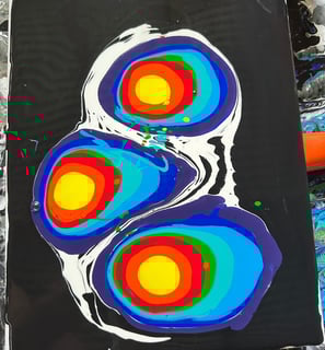 Open Cup Technique acrylique pouring