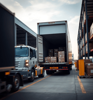 Pallets and skids loaded in a dry van