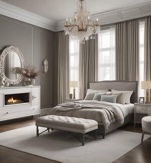 An architectural interior featuring a modern, geometric design with a floating glass and white structure against a wall of gray marble. The ceiling is patterned with a grid of recessed lights and panels, enhancing the clean and contemporary atmosphere.