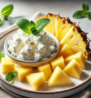 cottage cheese and pineapples healthy snack