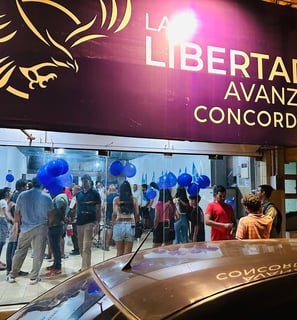 Acto de La Libertad Avanza en Concordia, enero 2025