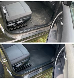 Nettoyage intérieur voiture sale
