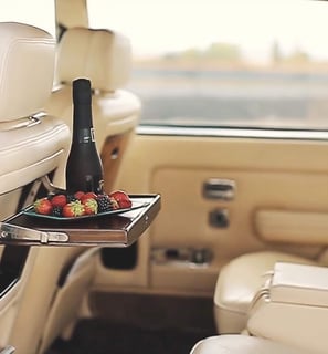 Travel luxury with champagne a fruits