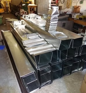 New HVAC ductwork staged for installation by Kamloops HVAC contractor