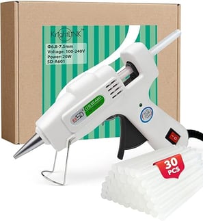 Mini hot glue gun with 30 glue sticks for DIY crafts, school projects, and home repairs