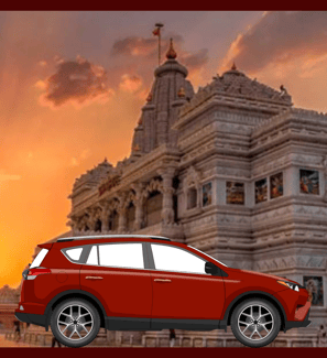 Local car rental in Prayagraj for city tours to Triveni Sangam, Anand Bhawan, Khusro Bagh, local temples, and airport transfe