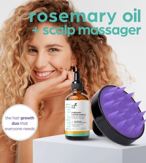 ArtNaturals Rosemary & Castor Hair Growth Oil with scalp massager – natural hydration