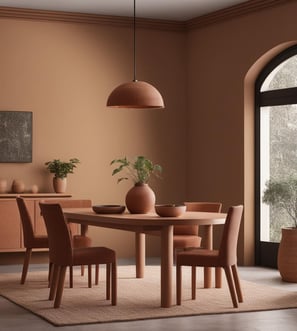 salle a manger terracotta