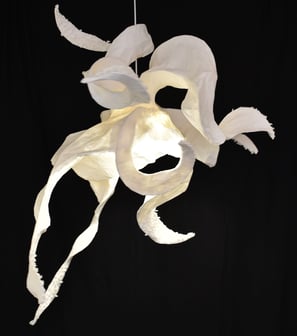 luminaire papier poulpe sculpture suspension sète
