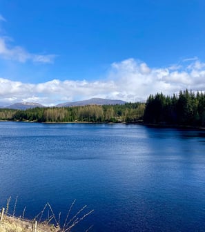 Paysage écossais sous le soleil