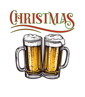 two mugs of beer and a beer