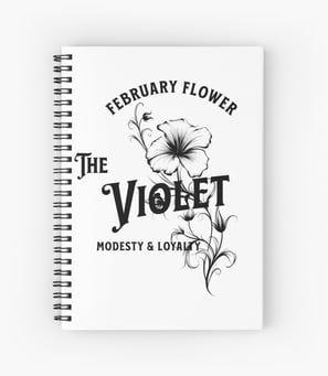 cahier spirale Violette