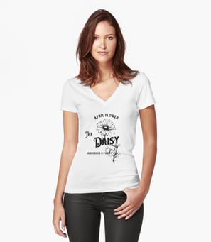 T-shirt moulant col V Marguerite
