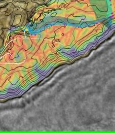 seismic volume with mapped attributes flts.