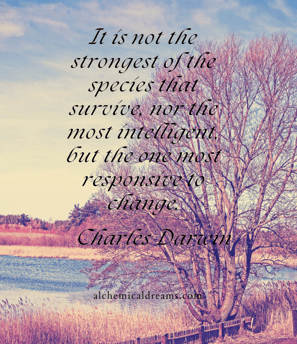 "It is not the strongest of the species that survive, or the most intelligent..."