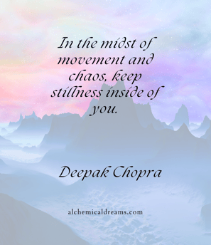 "In the midst of movement and chaos, keep stillness inside of you."