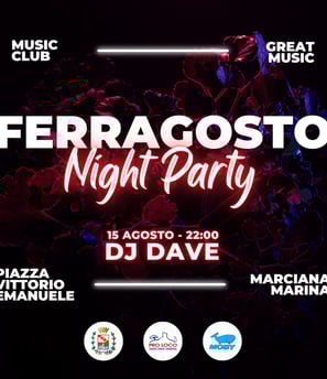 Locandina Festa di Ferragosto all'isola d'Elba