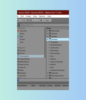 Ableton live sampler