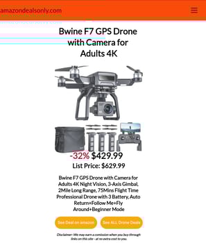 Best Deal on Amazon! Bwine F7 Drone.