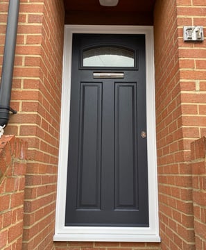 inspiration for a new modern front door - a black front door fitted in Southampton 