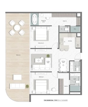 2 Bedroom Unit Layout