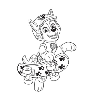 Kleurplaat van PAW Patrol Chase
