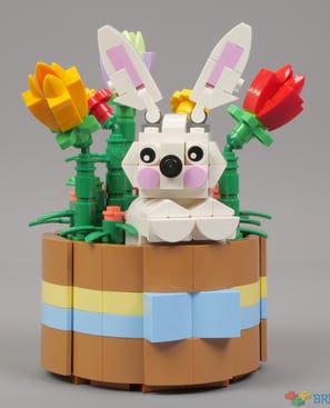 LEGO EASTER BUNNY AND FLOWERS