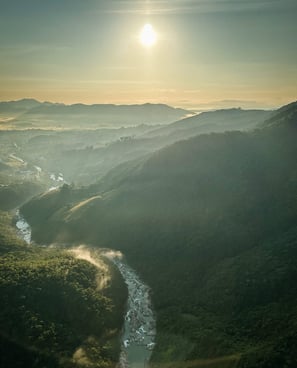 panorama vôo balão; Santo Amaro da Imperatriz; Águas Mornas; Santa Catarina