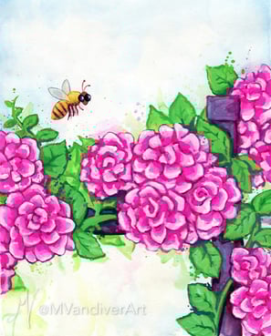 Illustrations from The Rose Without A Name by New Orleans artist Melissa Vandiver.