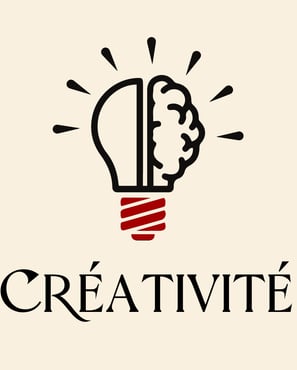 a light bulb with the word créativité